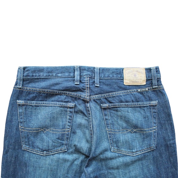 Lucky Brand Relaxed Straight Classic American Style Denim Blue Jeans - Picture 10 of 12